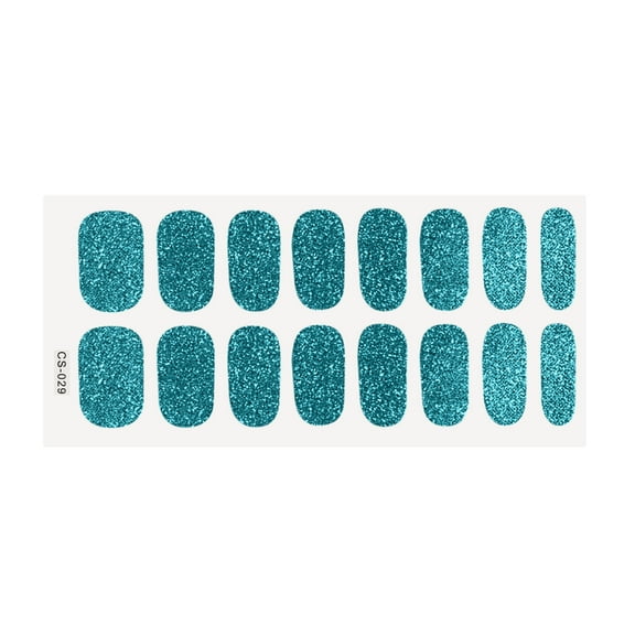 Kezqiaxn Home Supplies 16 Small Nail Art Stickers Solid Color Glossy Nail Stickers