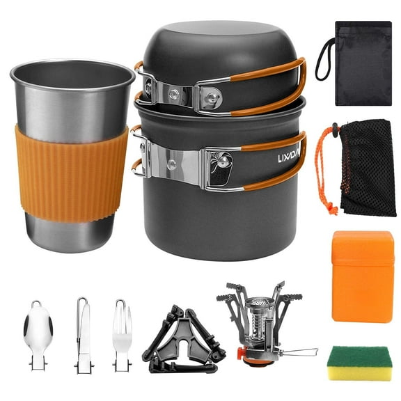 Kezqiaxn Home Supplies Camping Cookware Portable Mess Kit Camping Pot and Pans Coo Sets Cookware Kitchen Utensils