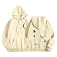 thumbnail image 1 of Kezqiaxn Hoodies for Women Casual Long Sleeve Fall Loose Hoodie Sweatshirts Womens Sweatshirt Fashion Clothing Beige S, 1 of 5