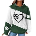 thumbnail image 1 of Kezqiaxn Hoodies for Women Fashion Color Block Long Sleeve Casual Hooded Sweatshirt with Pockets Oversized Sweatshirt Green S, 1 of 4