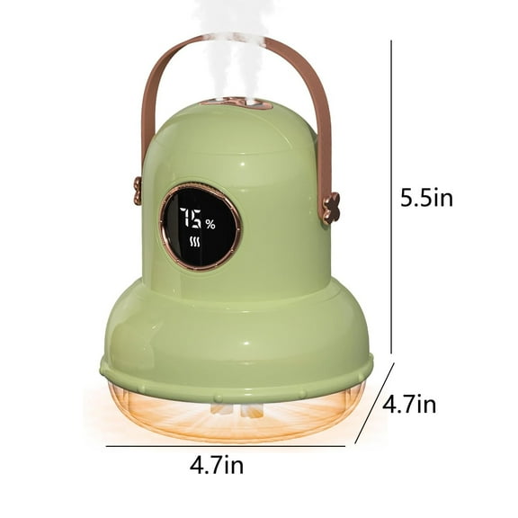 Kezqiaxn Humidifiers for Bedroom Cool Mist Humidifier with Night Ligh Portable Mini Humidifier with LED Screen Ultra-Quiet Wireless Humidifier Three Spray Modes for Baby Kids Bedroom Home Green