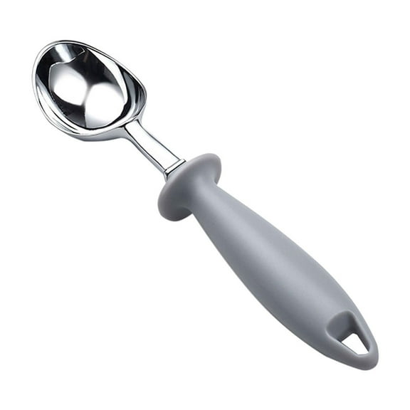 Kezqiaxn Ice Cream Scoop Stainless Steel with Comfortable Grip Handle, Ice Cream Scooper Heavy Duty, Perfects Shape Scoops, Ice Cream Scooper Gray