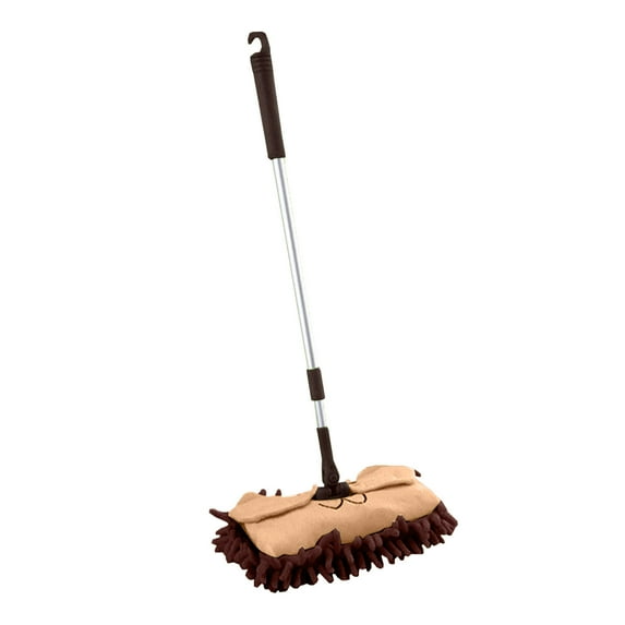Kezqiaxn Kid Floor Mop, Mini Microfiber Chenille Cartoons Flat Dusts Mop for Children, Detachable, 360 Degree Rotation, Extension-Type Mops for Floor Cleaning Brown