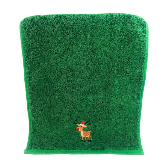 Kezqiaxn Kids Bath Towels 12.59x17.71In Christmas Face Towel Cotton Lint Embroidery Santa Hand Towel Baby Bath Washcloths for Kitchen Bathroom Home