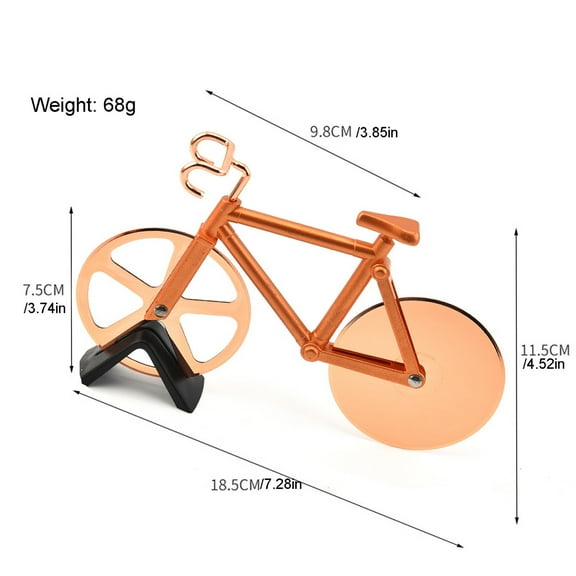 Kezqiaxn Kitchen Gadgets Stainless Steel Pizza Knife Baking Tool Creativeroller Pie Knife Pizza Cutter Bicycle Pizza Cutter 3 Options Gold