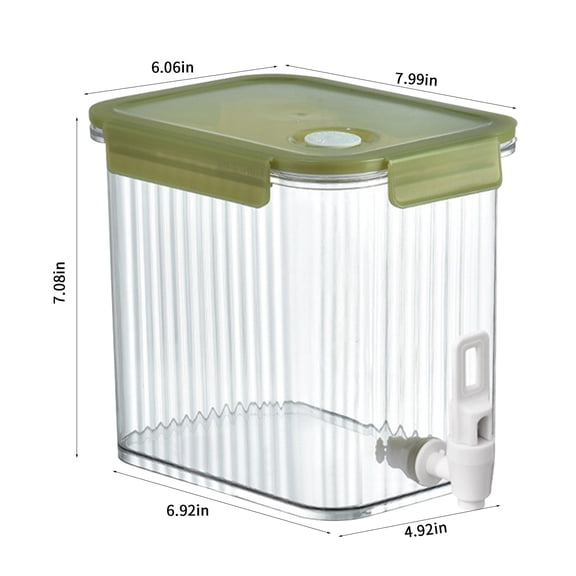 Kezqiaxn Kitchen Gadgets Large Capacity Plastic Beverage Dispenser, Drink Dispenser with Tap Ice Lemonade Juices Container with Lid, Fruit Teapot Lemonade Milk Bucket Drink Container Mint Green