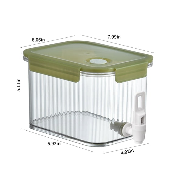 Kezqiaxn Kitchen Gadgets Large Capacity Plastic Beverage Dispenser, Drink Dispenser with Tap Ice Lemonade Juices Container with Lid, Fruit Teapot Lemonade Milk Bucket Drink Container Mint Green