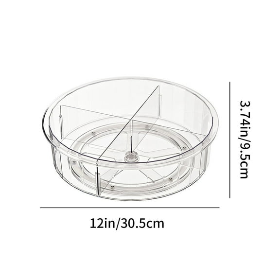 Kezqiaxn Kitchen Organizer and Storage Rotating Spice Rack Multi-Purpose Design Carousel Organizer Transparent for Kitchen Snacks Clear