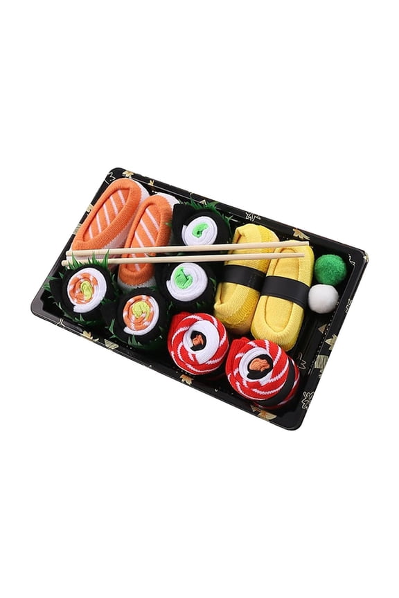 Kitchen Trash Bags Sushi Socks Socks Mid-calf Combed Cotton Socks Sushi Sock Box Fish Salmon Size 38-42