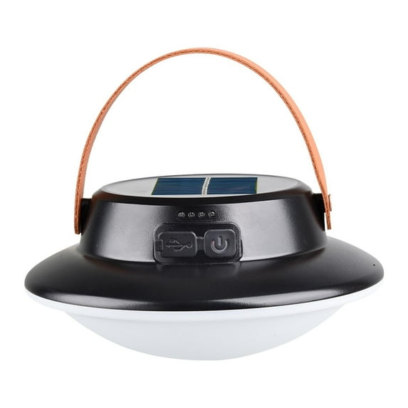 Kezqiaxn LED Tent Light Clearance, Solar LED Camping Lantern Rechargeable Flashlight Type-C Charging Solar Suspended Camping Light Outdoor Camping Tent Light Black