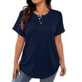 thumbnail image 1 of Kezqiaxn Ladies Tops and Blouses Short Sleeve Crew Neck Casual Shirts 2026 Summer Trendy Plus Size Clothes for Women, 1 of 7
