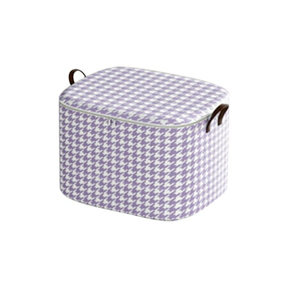 Kezqiaxn Large Capacity Non-Woven Storage Bag Wardrobe Cloakroom Storage Box Stackable Storage Bags Clothing Storage Boxes Large Moving Bin Purple