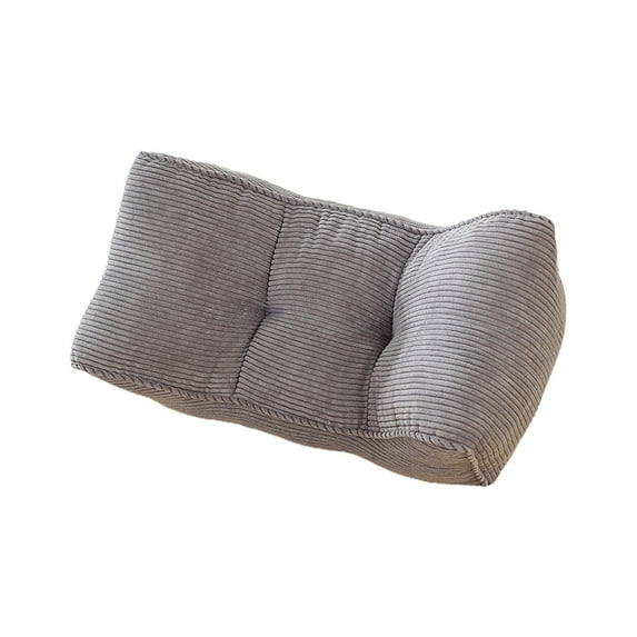 Kezqiaxn Lumbar Support Pillow for Office Chair Corduroy Thickened Solid Color Lumbar Pillows Side Sleeper Pillow for Car Bed Couch Sitting High Elasticity Nap Pillow Backrest Gray