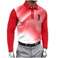 thumbnail image 1 of Kezqiaxn Mens Golf Shirt Fashion Lightweight Long Sleeve Button Down Shirts Fall Collared Pullover Casual Tops, 1 of 6