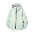 thumbnail image 1 of Kezqiaxn Mens Rain Jackets Waterproof with Hood Outdoor Long Sleeve Work Zip Up Pockets Jacket Plus Size Fashion, 1 of 8