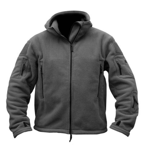 Kezqiaxn Mens Zip up Hoodie Fleece Outdoor Long Sleeve Athletic Casual Sweatshirts with Pockets Oversized Sweatshirt Winter Clothes Gray XL