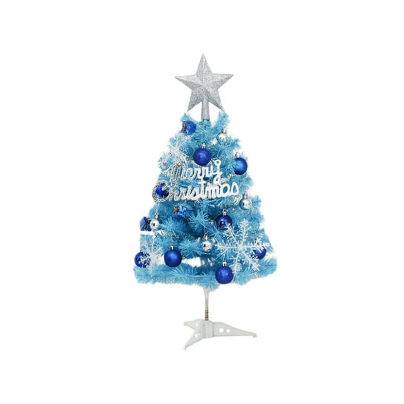Kezqiaxn Mini Christmas Tree Small Artificial Tree with Ornaments Prelit Christmas Tree Artifical Tabletop Xmas Tree for Christmas Decorations, Home, Kitchen, Dining Table