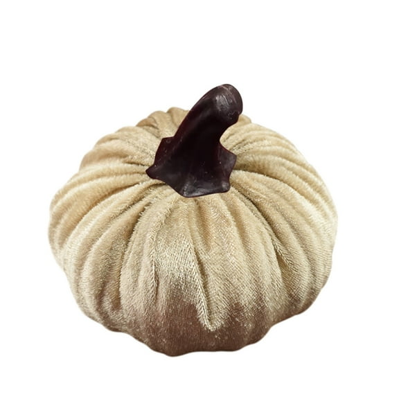 Kezqiaxn Mini Pumpkins 2Inch Halloween Fake Pumpkin Ornaments Artificial Cushaw Faux Autumns Fall Pumpkin Decoration for Party Christmas Home Harvests Thanksgiving Cloth Fruit Vegetable Gold