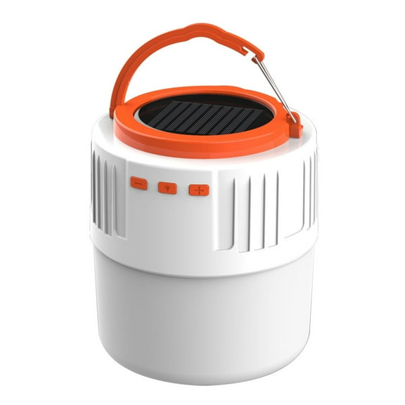 Kezqiaxn Outdoor Camping Lantern Solar Bluetooth Audio Camping Lights 42 LED Bulbs Mobile Outdoor Lighting Lights USB Charging Remote Control Audio Orange