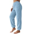 thumbnail image 1 of Kezqiaxn Pajama Pants Women Fashion Fleece Elastic Waist Stretch Lounge Pants Winter Pj Pants Womens Clothes 2026 Light Blue XXL, 1 of 8