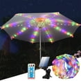 thumbnail image 1 of Kezqiaxn Patio Umbrella With Lights Clearance, Clear Solar Powered Patio Umbrella Lights 8 Modes Led Coloured Lights for Outdoor Umbrella Patio Lights for Beach Tent Camping Garden lamps Multicolor, 1 of 9