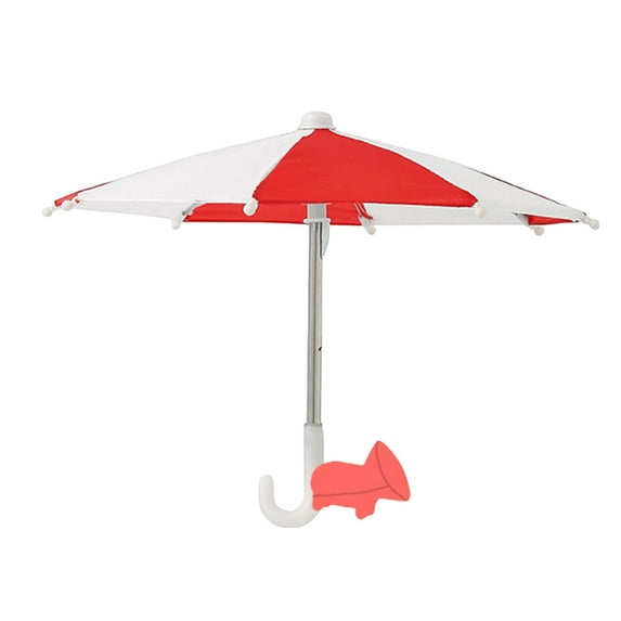Kezqiaxn Phone Umbrella Cell, Phone Umbrella Suction Cup Stand Universal Phone Stand with Umbrella for Phone Suitable for Outdoor Mobile Phones to Sun and Rain