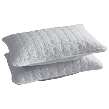 Kezqiaxn Pillow Covers Set of 2, Pillows Protectors Standard Size Cotton Pillowcase 19x29In Breathable and Skin-Friendly Waterproofing Antibiosis and Stain-Proof Cooling Pillow Case for Hotel White