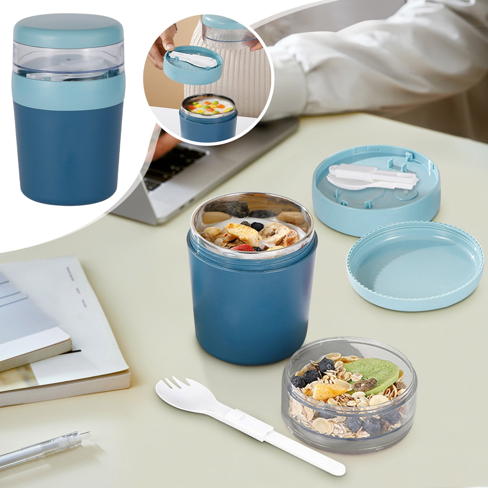 Kezqiaxn Plastic Cups Clearance, 316 Stainless Steel Oatmeal Cup