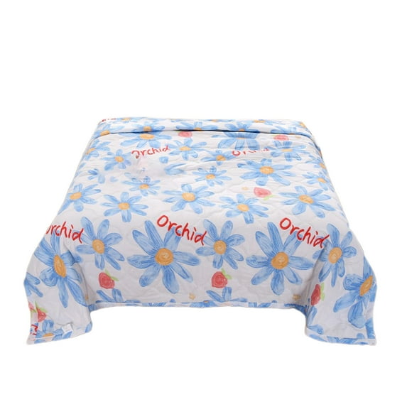Kezqiaxn Plush Throw Blanket Clearance Cotton Quilt Bed Blanket Twin Cotton Thermal Blanket Lightweight Bed Throw Breathable Premium Soft Comfortable Sleeping Blanket for All Season