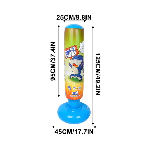 Kezqiaxn Punching Bag Clearance Inflatable Punching Bag for Kids Thickened Inflatable Boxing Column Tumbler Children's Inflatable Sandbags for Exercise Stress Relief Sandbags for Venting