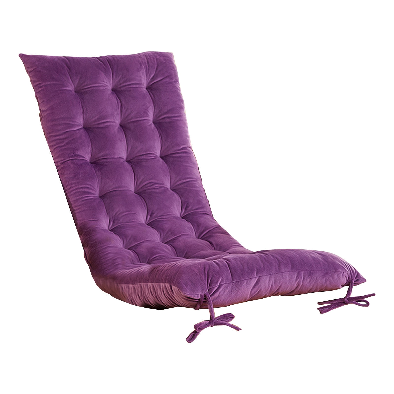 Kezqiaxn Rocking Chair Cushions Indoor Seat Cushions for Home Use, 47Inch High Back Chair Cushions Tufted Corduroy Floor Cushions for Living Room Tatami Chair Pads Purple