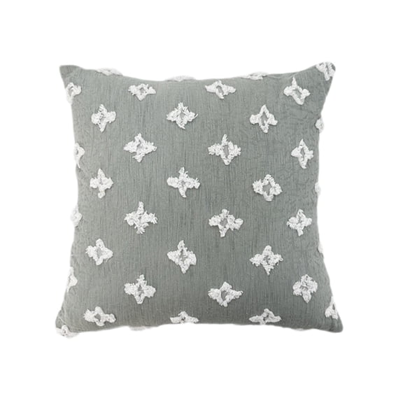 Kezqiaxn Sanding Throw Pillow Inserts, Decorative Pillows Leaf Grass Flowers Printed Pillow Breathable Soft And Washable Sofa Room Window Display Pillow Gray