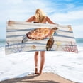thumbnail image 1 of Kezqiaxn Sea Animals Microfiber Beach Towel Oversized Lightweight Special Pattern Bath Towel Sand Free Towels Compact Beach Blanket Multi-Purpose Towel For Travel Swimming Pool Camping-Turtle, 1 of 4