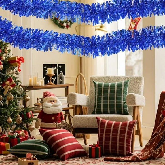 Kezqiaxn Shining Christmas Garland Clearance Outdoor Christmas Decorations Christmas Garlands Ornament Wall Hanging Decor Party supplies Festival Accessories Blue