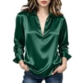 thumbnail image 1 of Kezqiaxn Shirts for Women Pullover Long Sleeve Collared Dressy Summer Tops Business Work Blouses Plus Size Fashion, 1 of 9