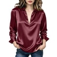 thumbnail image 1 of Kezqiaxn Shirts for Women Pullover Long Sleeve Collared Dressy Summer Tops Business Work Blouses Plus Size Fashion, 1 of 9
