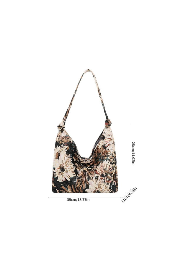 Shoulder Bag Crossbody Bags Datura Fashion Tote Bucket Packet Large Capacity Women's Canvas Backpack Shoulder Bags for Travel Camping Work School Black