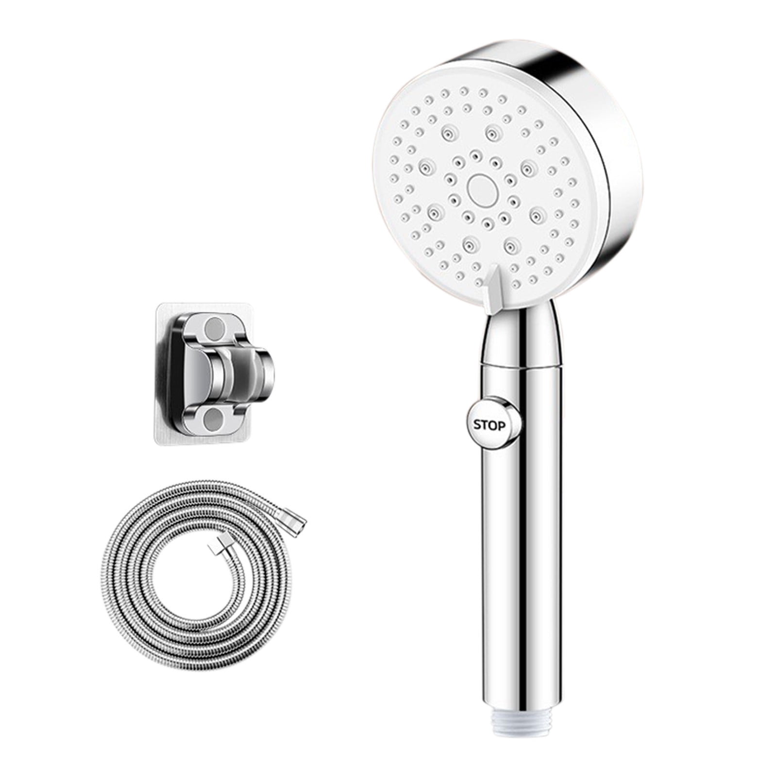 Kezqiaxn Shower Head Turbocharged Shower Head with Super Powerful Water Volume for Home Bathroom Bath Water Heater Bath Heater Pressurized Shower Head 5 Silver