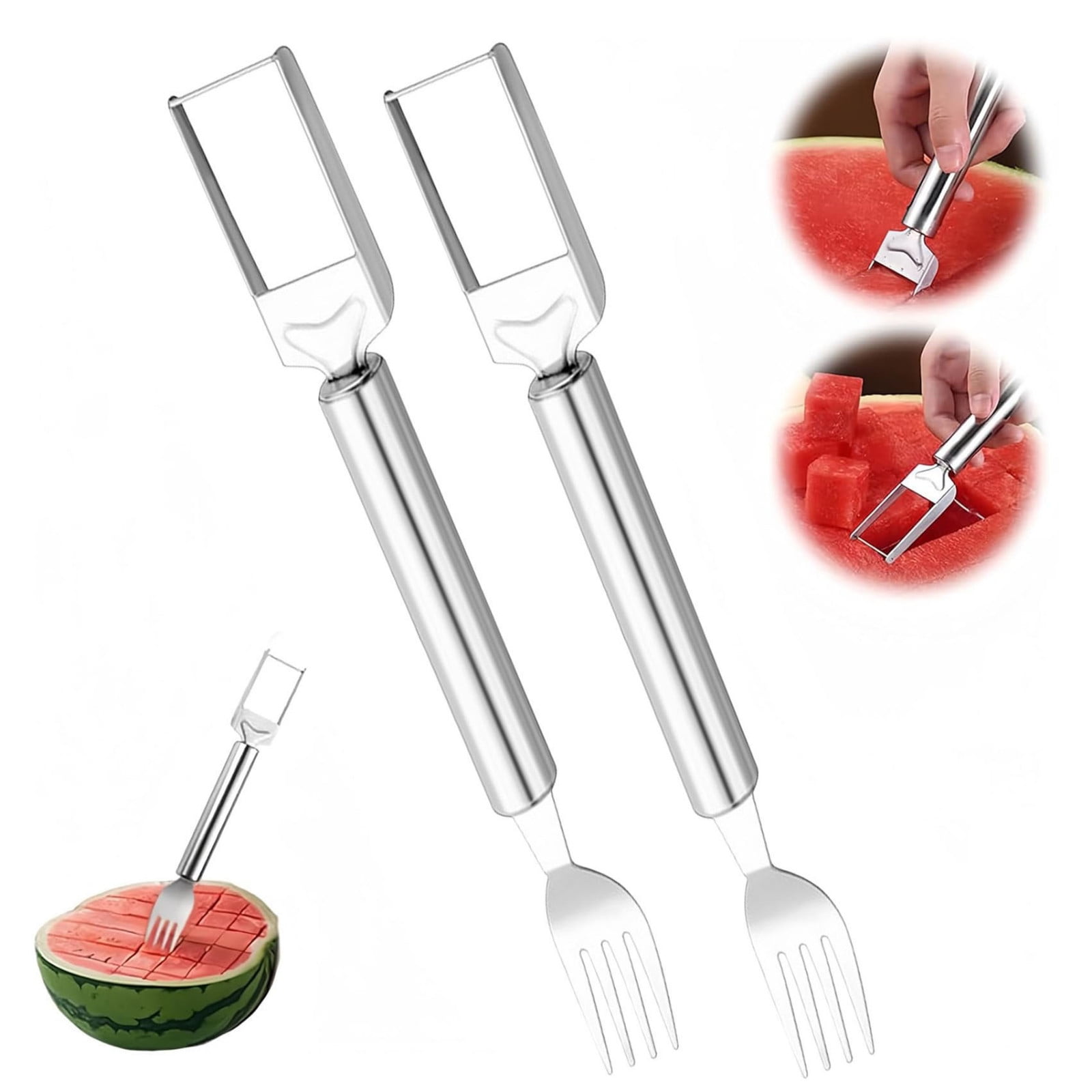 Kezqiaxn Silica Gel 2In1 Stainless Steel Fruit Cutter Head Watermelon
