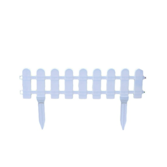 Kezqiaxn Small Garden Fence, Garden Edging Border, Outdoor Fence Garden Yard Fence Small Fence Mini Fence for Diy Sward Garden Flower Bed Yard Walkway White
