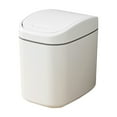 thumbnail image 1 of Kezqiaxn Small Trash Can with Lid, 6.5x6.3In Desktop Trash Can Living Room Debris Bucket Home Desk Restaurant Storage Barrel Car Trash Cans Mini Garbage Can White, 1 of 1