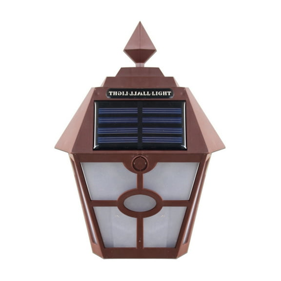 Kezqiaxn Solar Lights Outdoor Solar Wall Light Up and Down Illuminate Outdoor Sunlight Lamp Ip65 Modern Decor for Home Garden Porch Brown