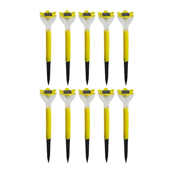 Kezqiaxn Solar Lights Outdoor Supplies Bright Solar Outdoor Lights, Flashing Color Changing LED Solar Outdoor Lights, Ip67 Solar Lights, Solar Garden Lights for Walkway Garden Patio Yellow