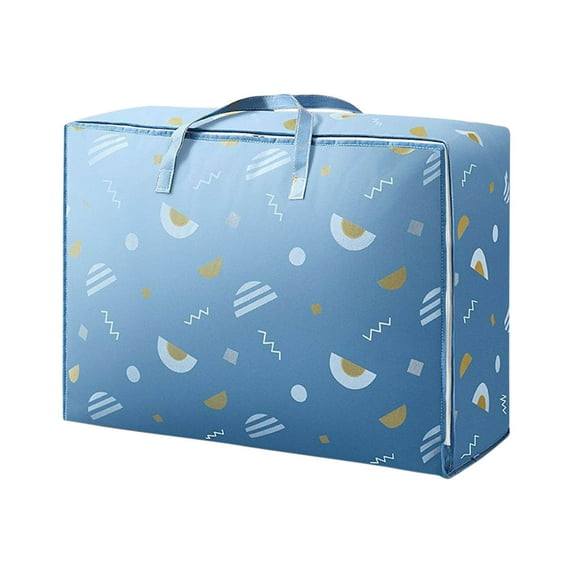 Kezqiaxn Storage Bags for Clothes, Non-Woven Cotton Quilt Storage Bins Clothing Storage Bag Moving Storage Bags Wardrobe Sorting Storage Box for Blanket Pillows Comforters Clearance Sale Light Blue