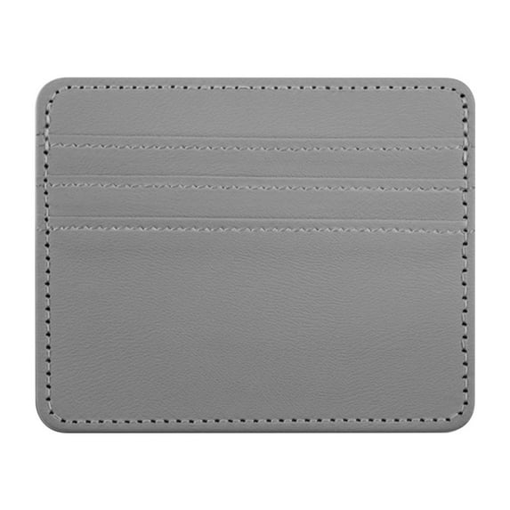 Kezqiaxn Storage Organization 1. Multi-Slot Leather RFID Blocking Card Wallet Case 2. Large Capacity Leather RFID Wallet with Multiple Card Slots Gray