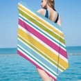 thumbnail image 1 of Kezqiaxn Striped Cabana Microfiber Beach Towel Oversized Quick Dry Compact Soft Sand Free Towels Beach Blanket Multi-Purpose Towel For Travel Swimming Camping Cool Gifts For Surfers Summer Gifts, 1 of 5