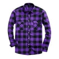 thumbnail image 1 of Kezqiaxn Summer Shirts for Men Checkered Long Sleeve Casual Button Down Shirts with Pockets Plus Size Fashion, 1 of 3