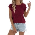 thumbnail image 1 of Kezqiaxn Summer Tops for Women Short Sleeve Crew Neck Loose Shirts Business Dressy Work Blouses Fashion Clothing, 1 of 5