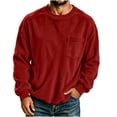 thumbnail image 1 of Kezqiaxn Sweatshirts for Men Fall Long Sleeve Pullover Athletic Tops Pockets Crewneck Sweatshirt Plus Size Fashion, 1 of 6