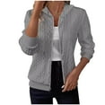thumbnail image 1 of Kezqiaxn Sweatshirts for Women Casual Long Sleeve Lightweight Athletic Sweatshirt Womens Zip up Hoodies with Pockets Gray XXL, 1 of 6